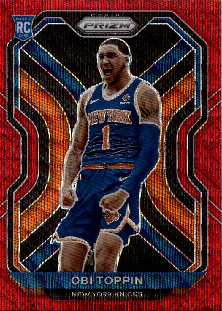 2021 Panini Prizm Obi Toppin Rookie RC Red Wave New York Knicks #280