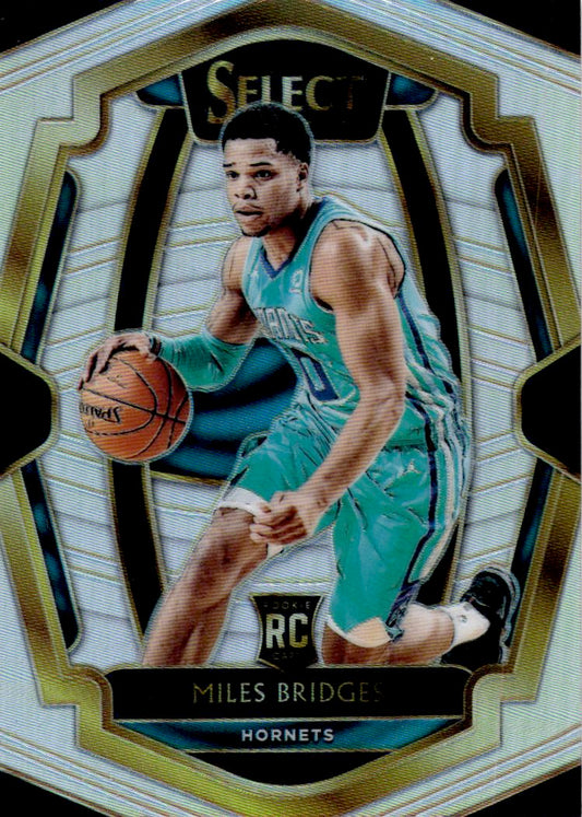 2018-19 Panini Select #114 Miles Bridges Silver Prizms
