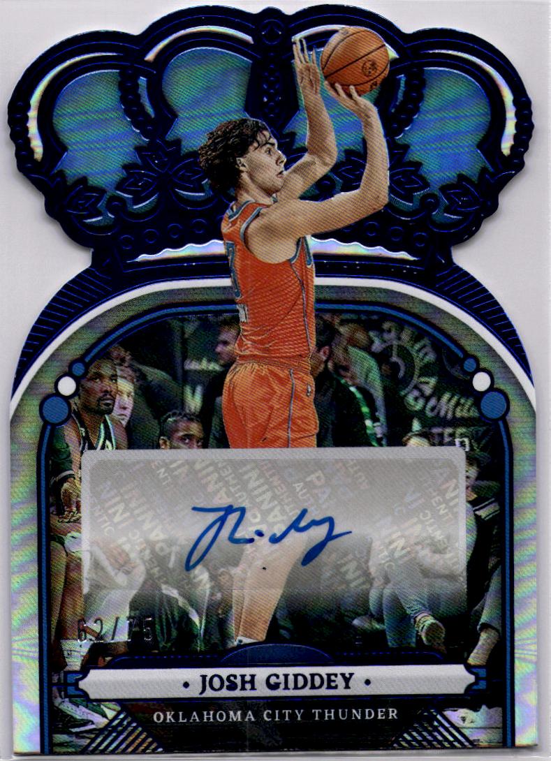 2022-23 Panini Crown Royale #CA-JGD Josh Giddey Crown Autographs Blue #/75