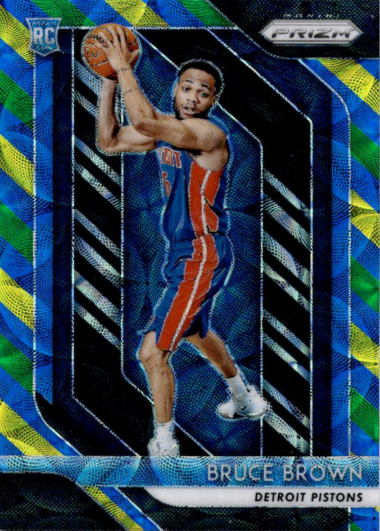 2018-19 Panini Prizm #132 Bruce Brown Prizms Choice Blue Yellow and Green