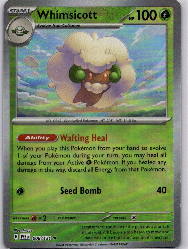 Whimsicott 015/162 Poke Ball RH