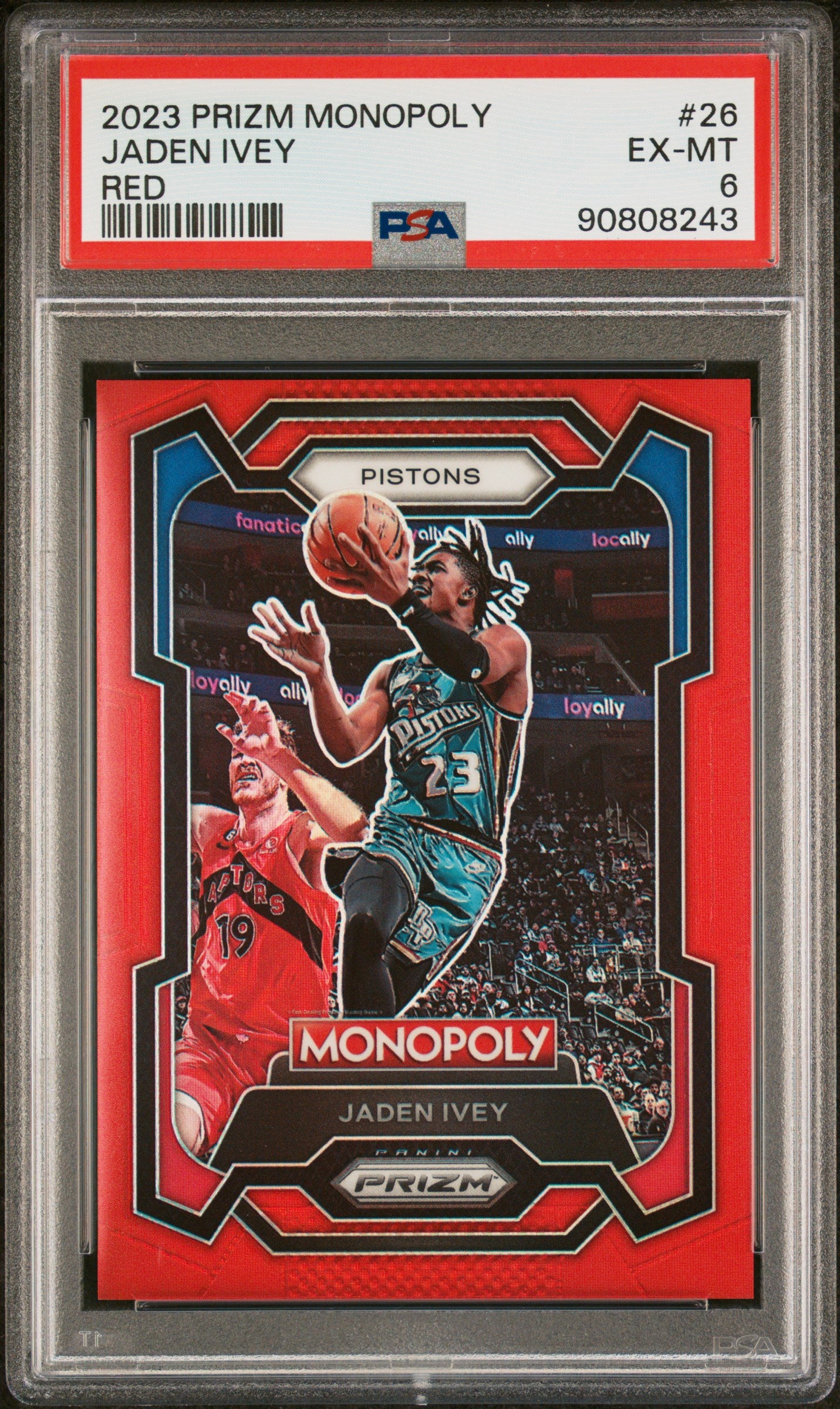 2023 Panini Prizm Monopoly #26 Jaden Ivey Red PSA 6