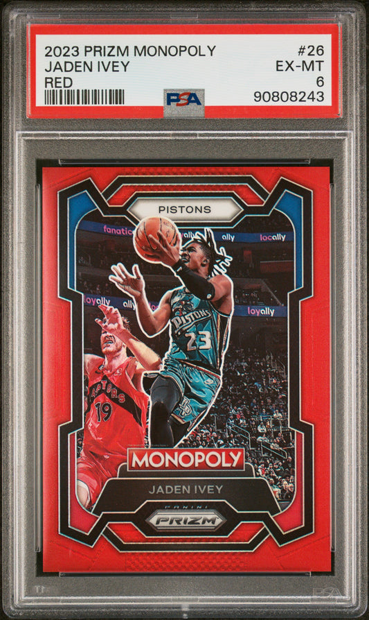 2023 Panini Prizm Monopoly #26 Jaden Ivey Red PSA 6
