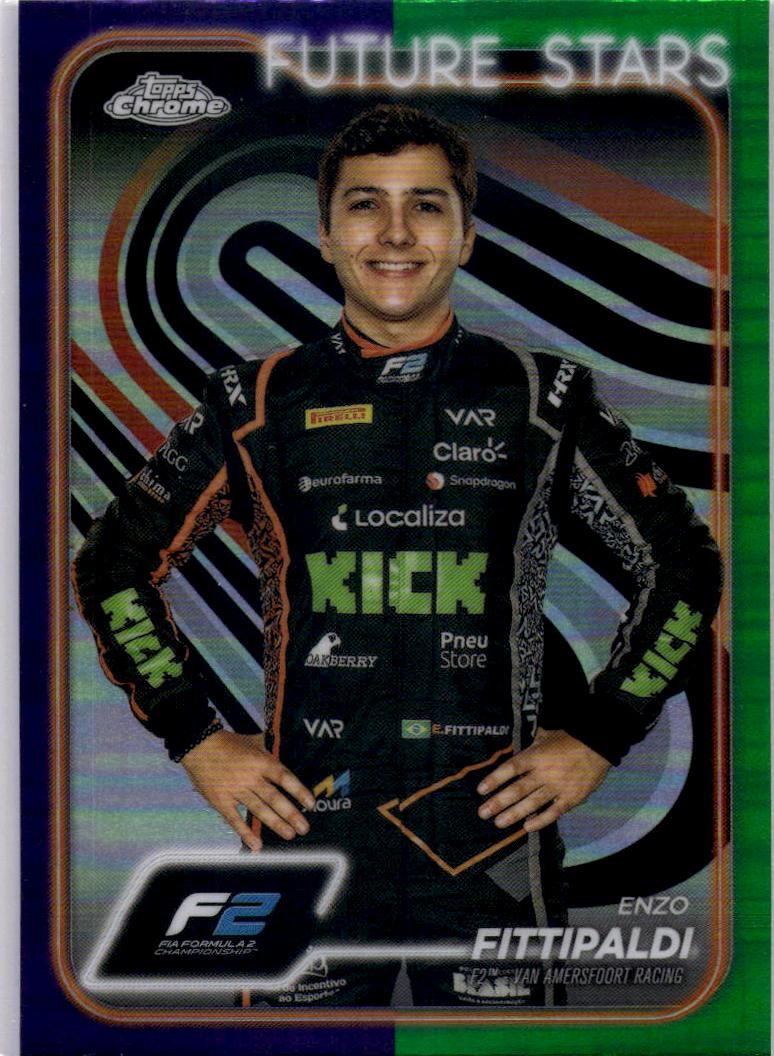 2024 Topps Chrome Formula 1 #39 Enzo Fittipaldi Purple / Green Refractors