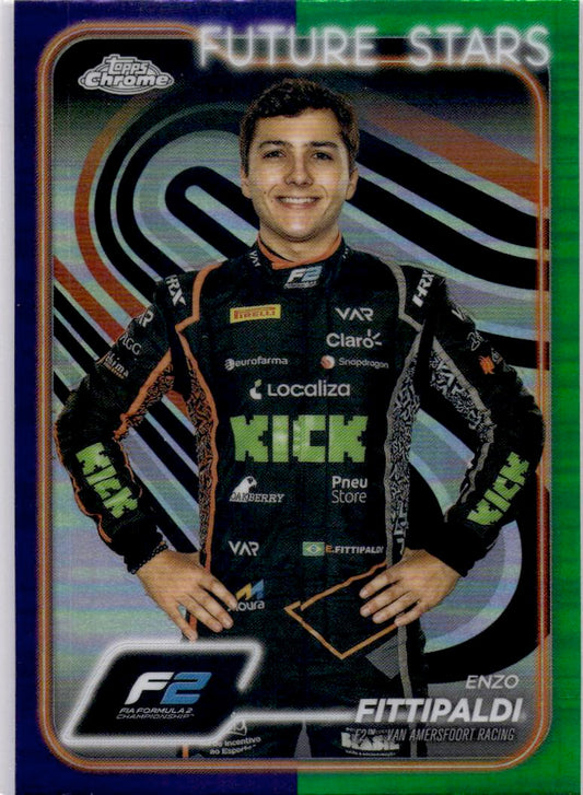 2024 Topps Chrome Formula 1 #39 Enzo Fittipaldi Purple / Green Refractors