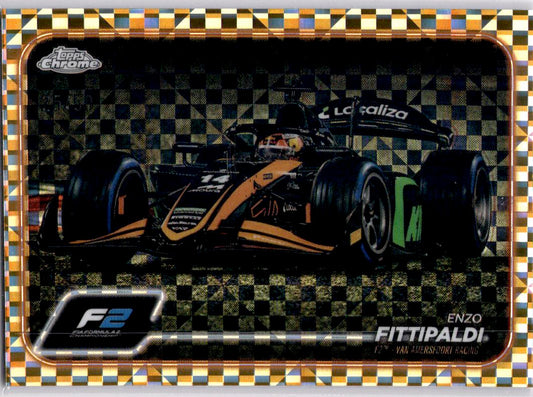 2024 Topps Chrome Formula 1 #111 Enzo Fittipaldi Checker Flag Gold Ref#/50