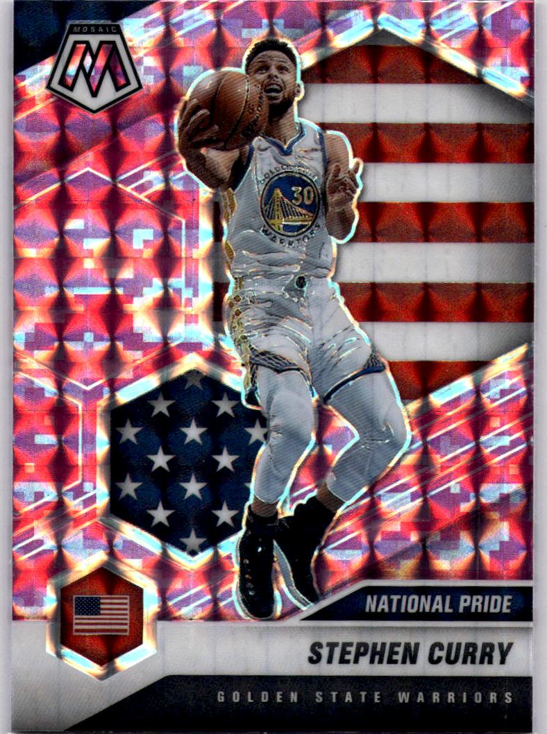 2020-21 Panini Mosaic #249 Stephen Curry Mosaic Camo Pink