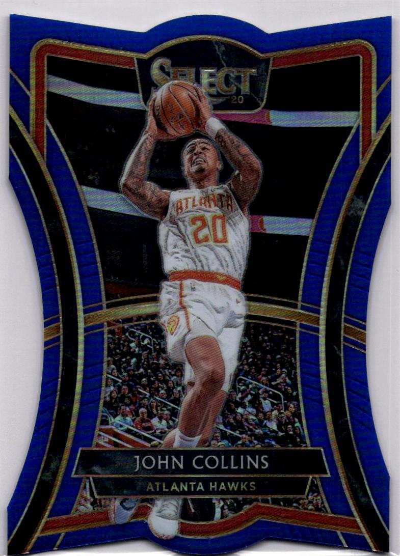 2019-20 Panini Select #121 John Collins Blue Prizms Die Cut #/249