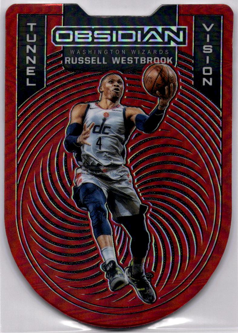2020-21 Panini Obsidian Russell Westbrook Tunnel Vision Electric Etch Red Flood