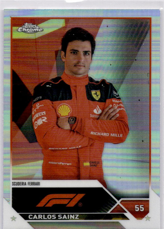 2023 Topps Chrome Formula 1 #18 Carlos Sainz Refractor