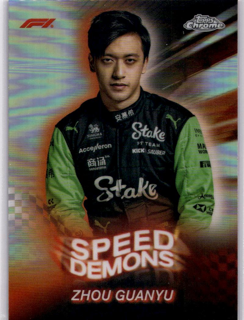 2024 Topps Chrome Formula 1 #SD-14 Zhou Guanyu Speed Demons