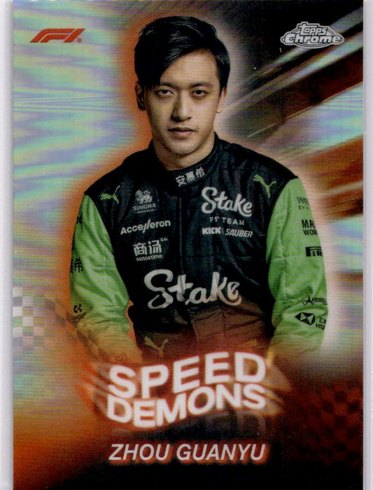 2024 Topps Chrome Formula 1 #SD-14 Zhou Guanyu Speed Demons