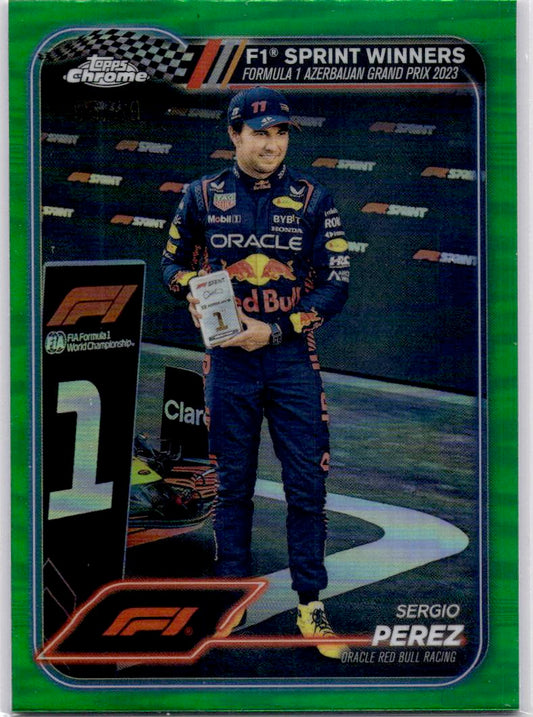 2024 Topps Chrome Formula 1 #148 Sergio Perez Green Refractors #/99