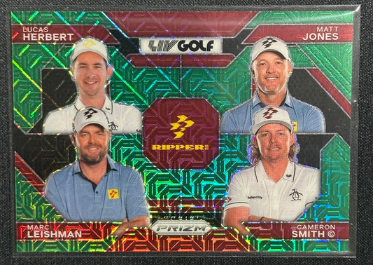 2024 Panini Prizm LIV #65 Herbert / Leishman / Smith / Jones Green Mojo