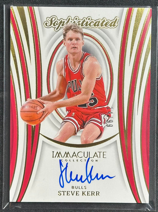 2023-24 Panini Immaculate Collection Steve Kerr Sophisticated Signatures #/99