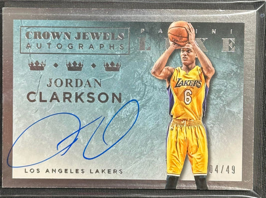 2015-16 Panini Luxe - Crown Jewels Autographs #CJ-JCL Jordan Clarkson #/49
