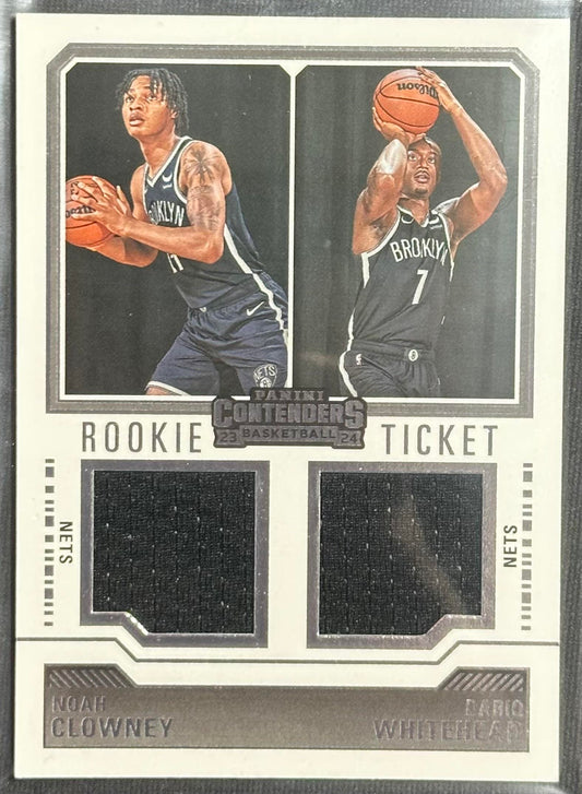 2023-24 Panini Contenders Whitehead/Clowney Rookie Ticket Dual Swatches