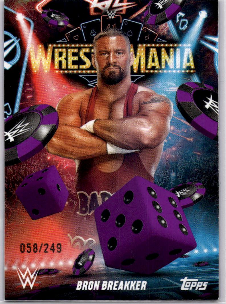 2025 Topps WWE WrestleMania 41 (Las Vegas Exclusive) Bron Breakker Purple #/249