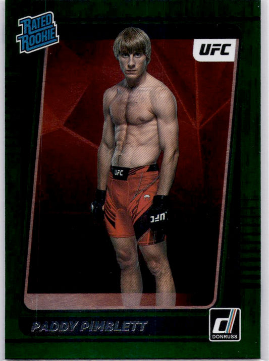 2022 Panini Donruss UFC Paddy Pimblett #207 Rated Rookie Green Flood RC