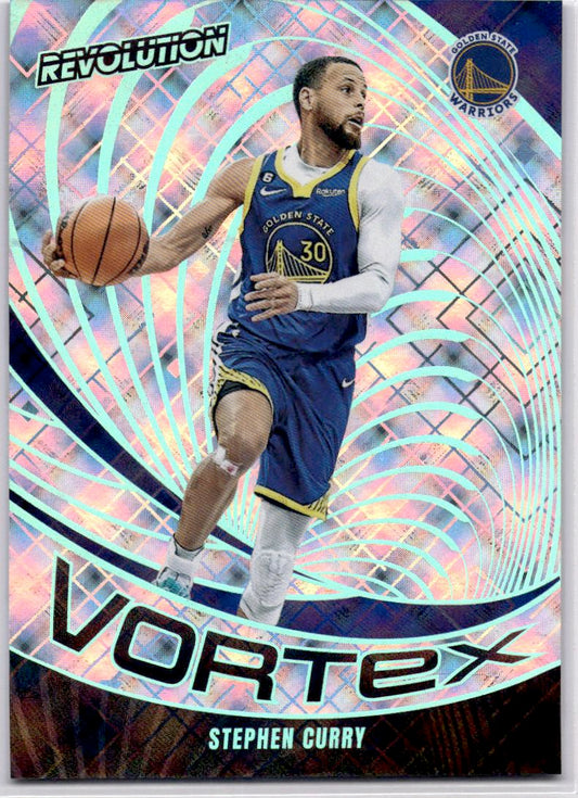 2023-24 Panini Revolution #28 Stephen Curry Vortex Cosmic #/99