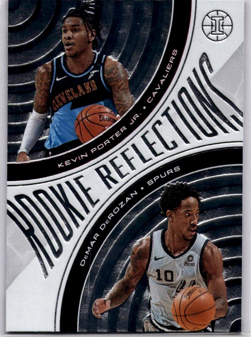 2019-20 Panini Illusions #16 Kevin Porter Jr. / DeMar DeRozan Rookie Reflections