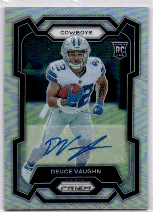 2023 Panini Prizm #324 Deuce Vaughn Autographs Prizm Silver
