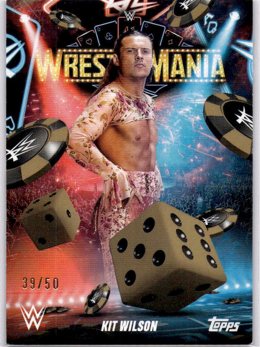 2025 Topps WWE WrestleMania 41 (Las Vegas Exclusive) #WM-45 Kit Wilson Gold #/50