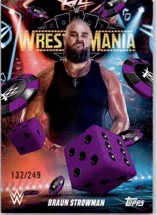 2025 Topps WWE WrestleMania 41 (Las Vegas Exclusive) Braun Strowman Purple /249