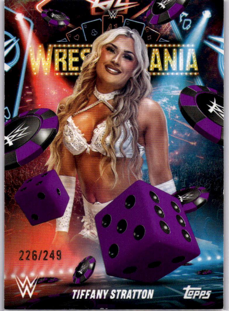 2025 Topps WWE WrestleMania 41 Tiffany Stratton Purple /249