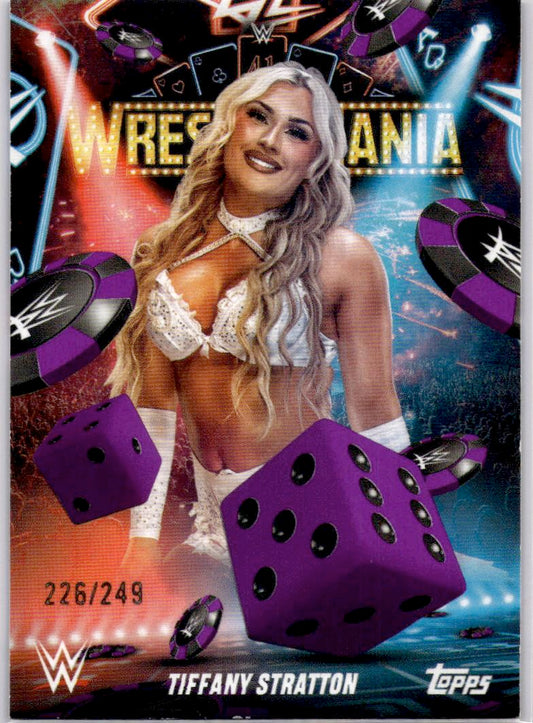 2025 Topps WWE WrestleMania 41 Tiffany Stratton Purple /249