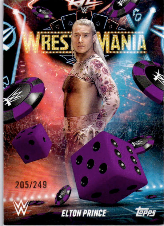 2025 Topps WWE WrestleMania 41 Elton Prince Purple #/249