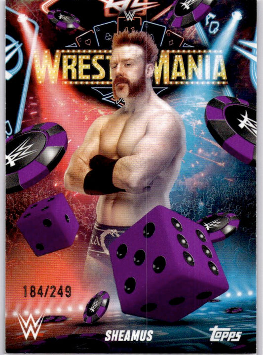 2025 Topps WWE WrestleMania 41 (Las Vegas Exclusive) #WM-29 Sheamus Purple #/249