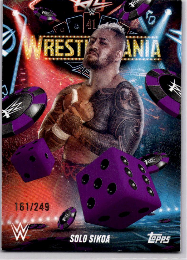 2025 Topps WWE WrestleMania 41 Solo Sikoa Purple #/249