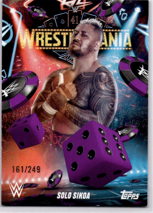 2025 Topps WWE WrestleMania 41 Solo Sikoa Purple #/249
