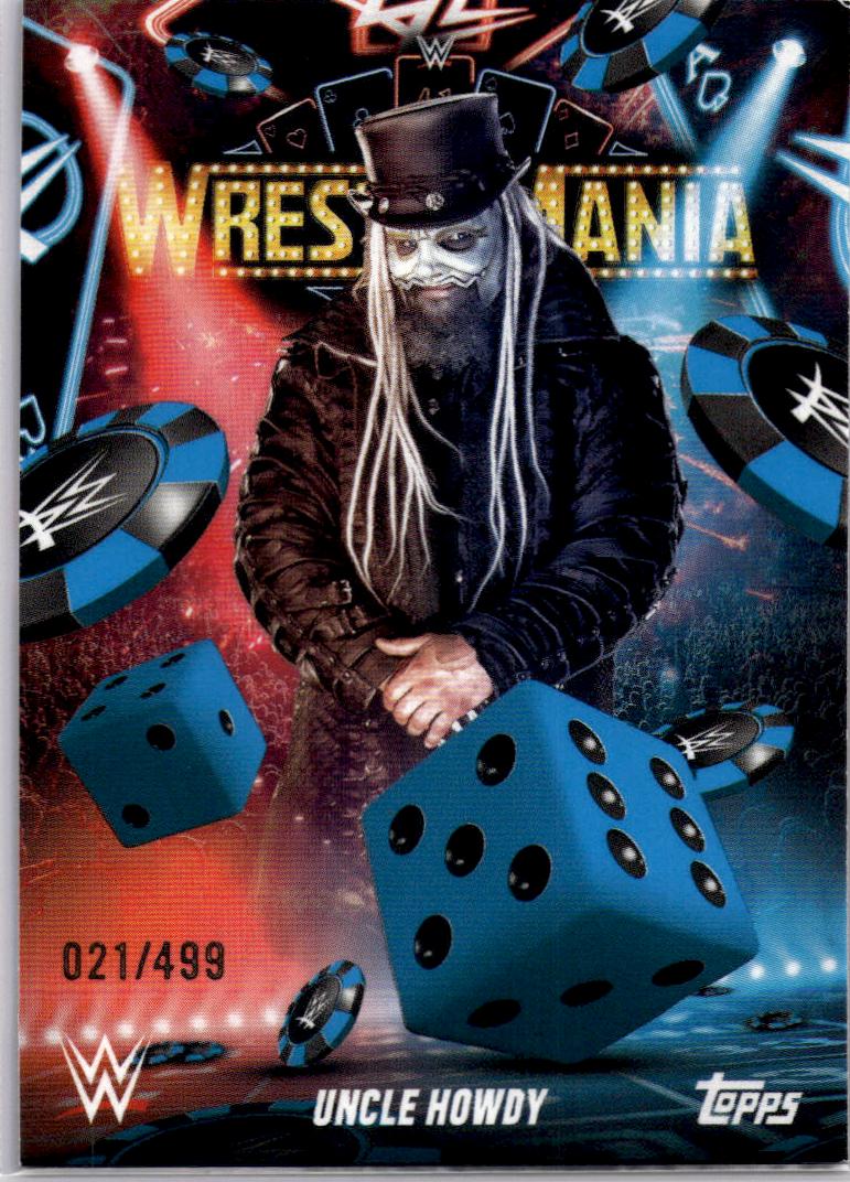 2025 Topps WWE WrestleMania 41 Uncle Howdy Blue #/499