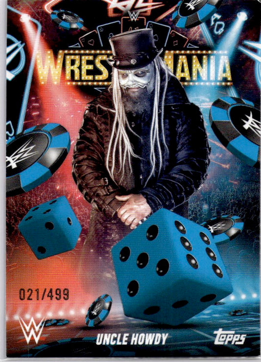 2025 Topps WWE WrestleMania 41 Uncle Howdy Blue #/499