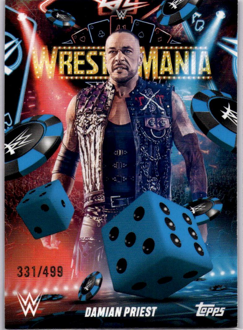 2025 Topps WWE WrestleMania 41 Damian Priest Blue #/499