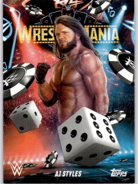 2025 Topps WWE WrestleMania 41 (Las Vegas Exclusive) #WM-12 AJ Styles