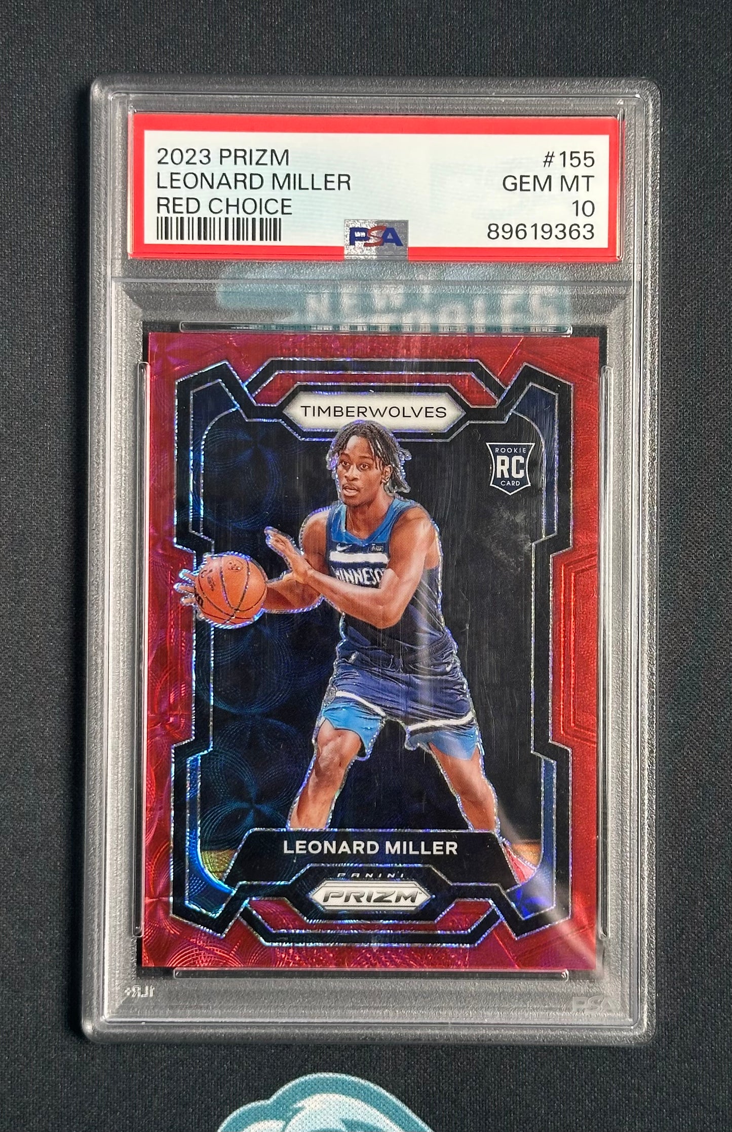 2023-24 Panini Prizm #155 Leonard Miller Prizms Red Seismic PSA 10 #/299