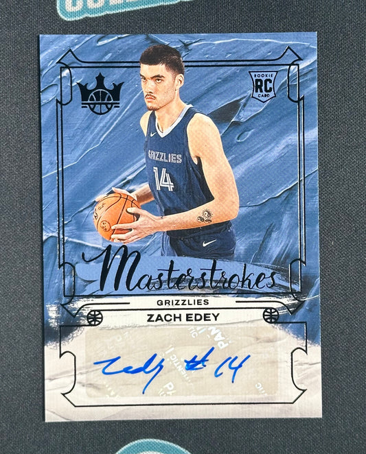 2024-25 Panini Court Kings #MS-EDY Zach Edey Masterstrokes Obsidian #/8