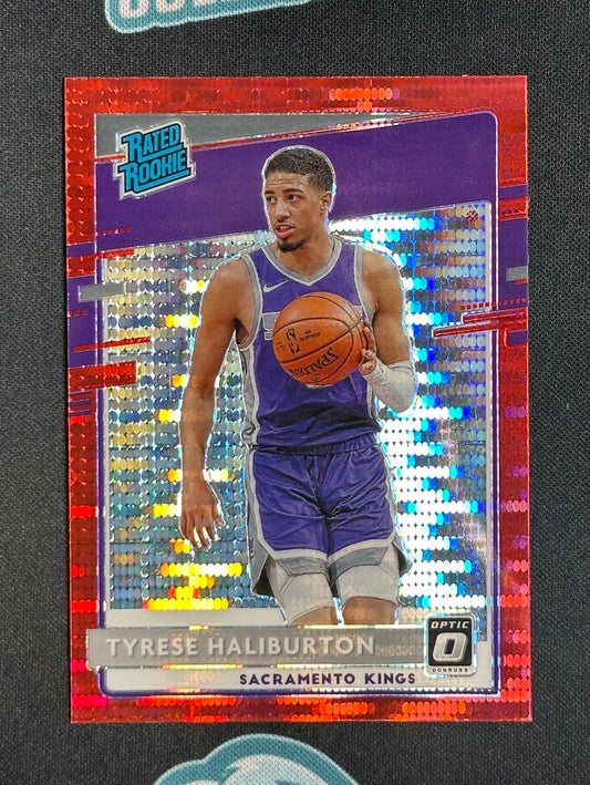2020-21 Donruss Optic #162 Tyrese Haliburton Red Pulsar