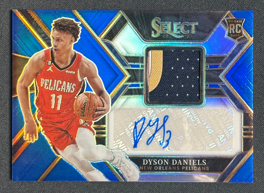 2022-23 Panini Select #RJA-DYD Dyson Daniels Rookie Jersey Autographs Blue #/49