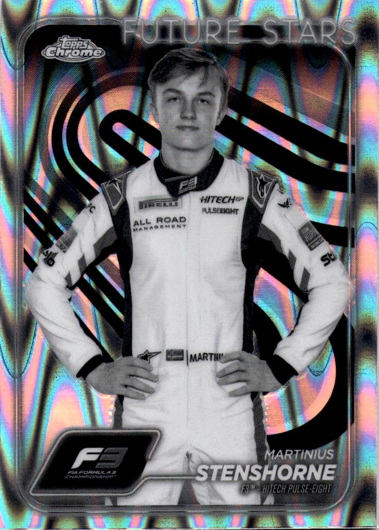 2024 Topps Chrome Formula 1 #56 Martinius Stenshorne B&W RayWave Refractors