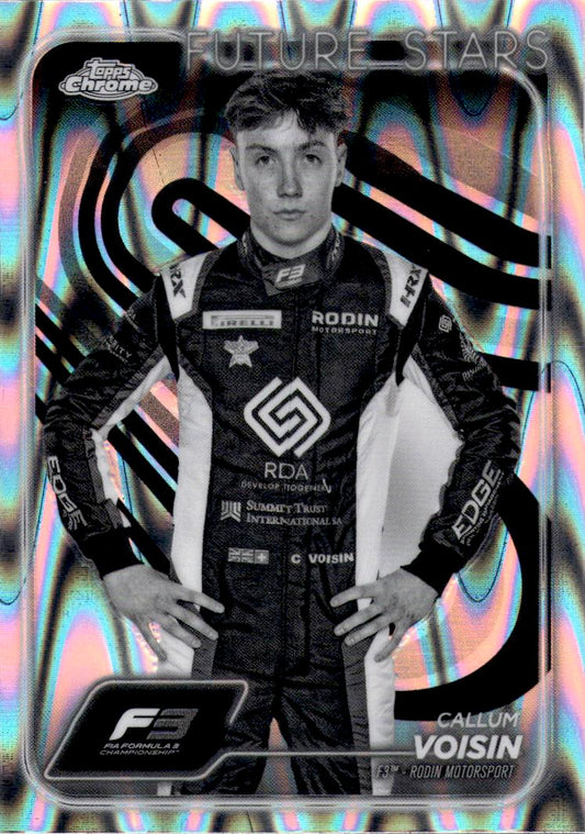 2024 Topps Chrome Formula 1 #70 Callum Voisin Black And White RayWave Refractors