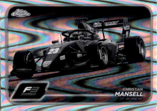 2024 Topps Chrome Formula 1 #136 Christian Mansell B&W RayWave Refractors