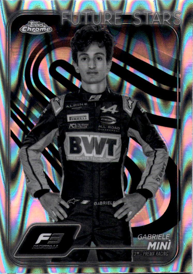 2024 Topps Chrome Formula 1 #44 Gabriele Mini Black And White RayWave Refractors