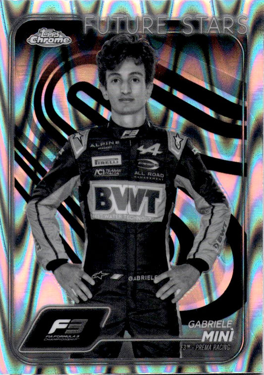2024 Topps Chrome Formula 1 #44 Gabriele Mini Black And White RayWave Refractors