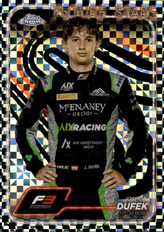 2024 Topps Chrome Formula 1 #69 Joshua Dufek Checker Flag Refractors
