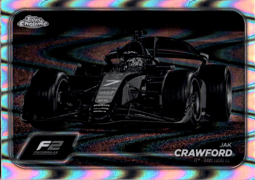 2024 Topps Chrome Formula 1 #105 Jak Crawford Black And White RayWave Refractors