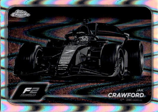 2024 Topps Chrome Formula 1 #105 Jak Crawford Black And White RayWave Refractors
